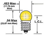 SailboatStuff G3-1/2 Miniature Screw Clear Light Bulb Illustration