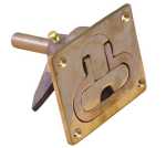 SailboatStuff Polished Bronze Turning Lock Hatch Lift Handle