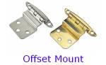 Brass & Stainless Steel Offset Mount Semi-Concealed Hinge