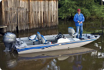 Tournament Style Tri-Hull Fishing Boats Outboard Trailerite Hot Shot Semi-Custom Boat Covers by Taylor Made Products