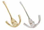 SailboatStuff Polished Brass & Chrome Triple Coat Hook