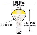 SailboatStuff R12 Single Contact Bayonet Clear Light Bulb Illustration