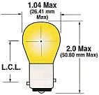 SailboatStuff S8 Double Contact Index Clear Light Bulb Illustration