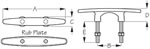 Sea-Dog Investment Cast 316 Stainless Steel Arch Cleat Diagram