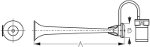 Maxblast Chrome Plated Air Horn Single Trumpet Horn by Sea-Dog Diagram